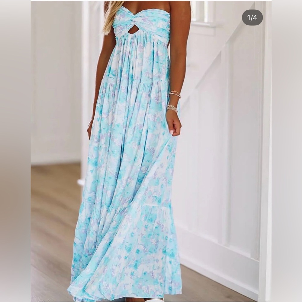 Hazel and Olive Watercolor Maxi Dress